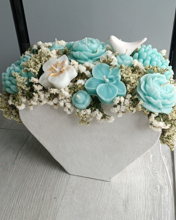 باکس گل شمع قلبی