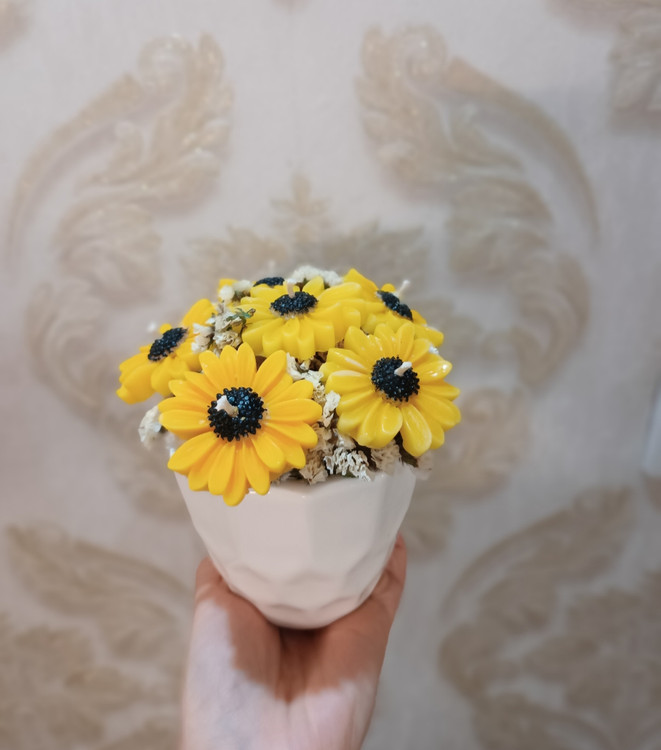 گلدان شمع افتابگردون