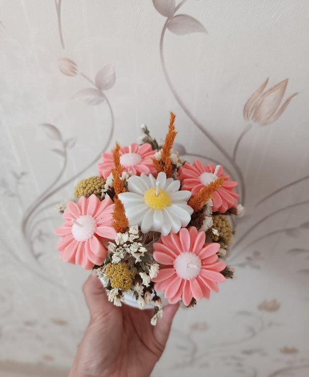 گلدان شمع بابونه